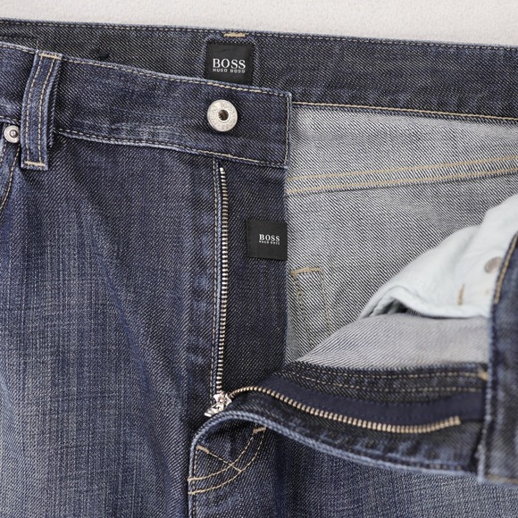 BOSS Hugo Boss Texas Jeans Mens 33x31 Blue Straight Leg Denim Pants Casual - Picture 7 of 15